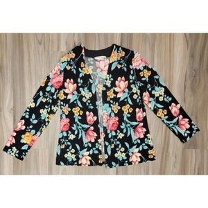 Ronni Nicole Floral Open Front Cardigan